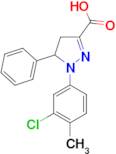1-(3-chloro-4-methylphenyl)-5-phenyl-4,5-dihydro-1H-pyrazole-3-carboxylic acid