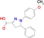 1-(4-methoxyphenyl)-5-phenyl-4,5-dihydro-1H-pyrazole-3-carboxylic acid