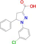 1-(3-chlorophenyl)-5-phenyl-4,5-dihydro-1H-pyrazole-3-carboxylic acid