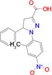 1-(2-methyl-4-nitrophenyl)-5-phenyl-4,5-dihydro-1H-pyrazole-3-carboxylic acid