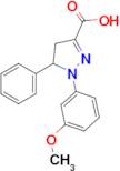 1-(3-methoxyphenyl)-5-phenyl-4,5-dihydro-1H-pyrazole-3-carboxylic acid