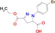 1-(4-bromophenyl)-3-(ethoxycarbonyl)-4,5-dihydro-1H-pyrazole-5-carboxylic acid