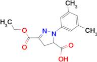 1-(3,5-dimethylphenyl)-3-(ethoxycarbonyl)-4,5-dihydro-1H-pyrazole-5-carboxylic acid