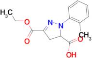 3-(ethoxycarbonyl)-1-(2-methylphenyl)-4,5-dihydro-1H-pyrazole-5-carboxylic acid