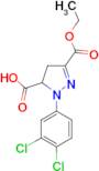 1-(3,4-dichlorophenyl)-3-(ethoxycarbonyl)-4,5-dihydro-1H-pyrazole-5-carboxylic acid