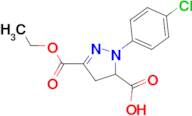 1-(4-chlorophenyl)-3-(ethoxycarbonyl)-4,5-dihydro-1H-pyrazole-5-carboxylic acid