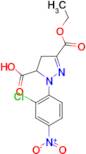 1-(2-chloro-4-nitrophenyl)-3-(ethoxycarbonyl)-4,5-dihydro-1H-pyrazole-5-carboxylic acid