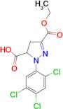 3-(ethoxycarbonyl)-1-(2,4,5-trichlorophenyl)-4,5-dihydro-1H-pyrazole-5-carboxylic acid