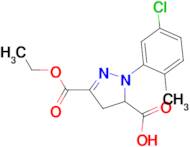 1-(5-chloro-2-methylphenyl)-3-(ethoxycarbonyl)-4,5-dihydro-1H-pyrazole-5-carboxylic acid