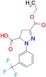 3-(ethoxycarbonyl)-1-[3-(trifluoromethyl)phenyl]-4,5-dihydro-1H-pyrazole-5-carboxylic acid