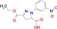 3-(ethoxycarbonyl)-1-(3-nitrophenyl)-4,5-dihydro-1H-pyrazole-5-carboxylic acid
