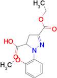 3-(ethoxycarbonyl)-1-(2-methoxyphenyl)-4,5-dihydro-1H-pyrazole-5-carboxylic acid