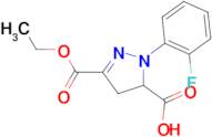 3-(ethoxycarbonyl)-1-(2-fluorophenyl)-4,5-dihydro-1H-pyrazole-5-carboxylic acid