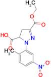 3-(ethoxycarbonyl)-1-(2-methyl-5-nitrophenyl)-4,5-dihydro-1H-pyrazole-5-carboxylic acid