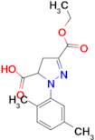 1-(2,5-dimethylphenyl)-3-(ethoxycarbonyl)-4,5-dihydro-1H-pyrazole-5-carboxylic acid