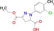 1-(3-chloro-4-methylphenyl)-3-(ethoxycarbonyl)-4,5-dihydro-1H-pyrazole-5-carboxylic acid