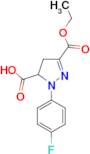 3-(ethoxycarbonyl)-1-(4-fluorophenyl)-4,5-dihydro-1H-pyrazole-5-carboxylic acid