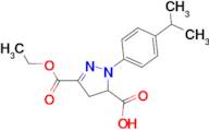 3-(ethoxycarbonyl)-1-[4-(propan-2-yl)phenyl]-4,5-dihydro-1H-pyrazole-5-carboxylic acid