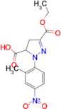 3-(ethoxycarbonyl)-1-(2-methyl-4-nitrophenyl)-4,5-dihydro-1H-pyrazole-5-carboxylic acid