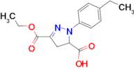 3-(ethoxycarbonyl)-1-(4-ethylphenyl)-4,5-dihydro-1H-pyrazole-5-carboxylic acid