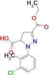 1-(3-chloro-2-methylphenyl)-3-(ethoxycarbonyl)-4,5-dihydro-1H-pyrazole-5-carboxylic acid