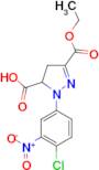 1-(4-chloro-3-nitrophenyl)-3-(ethoxycarbonyl)-4,5-dihydro-1H-pyrazole-5-carboxylic acid