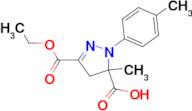 3-(ethoxycarbonyl)-5-methyl-1-(4-methylphenyl)-4,5-dihydro-1H-pyrazole-5-carboxylic acid