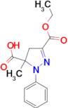 3-(ethoxycarbonyl)-5-methyl-1-phenyl-4,5-dihydro-1H-pyrazole-5-carboxylic acid