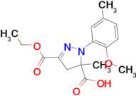 3-(ethoxycarbonyl)-1-(2-methoxy-5-methylphenyl)-5-methyl-4,5-dihydro-1H-pyrazole-5-carboxylic acid