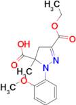 3-(ethoxycarbonyl)-1-(2-methoxyphenyl)-5-methyl-4,5-dihydro-1H-pyrazole-5-carboxylic acid
