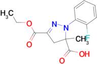 3-(ethoxycarbonyl)-1-(2-fluorophenyl)-5-methyl-4,5-dihydro-1H-pyrazole-5-carboxylic acid