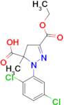 1-(2,5-dichlorophenyl)-3-(ethoxycarbonyl)-5-methyl-4,5-dihydro-1H-pyrazole-5-carboxylic acid