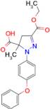 3-(ethoxycarbonyl)-5-methyl-1-(4-phenoxyphenyl)-4,5-dihydro-1H-pyrazole-5-carboxylic acid