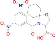 4-(3,5-dinitrobenzoyl)-1-oxa-4-azaspiro[4.5]decane-3-carboxylic acid