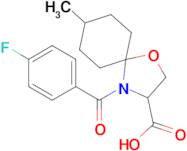 4-(4-fluorobenzoyl)-8-methyl-1-oxa-4-azaspiro[4.5]decane-3-carboxylic acid