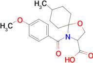 4-(4-methoxybenzoyl)-8-methyl-1-oxa-4-azaspiro[4.5]decane-3-carboxylic acid