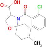 4-(2-chlorobenzoyl)-8-methyl-1-oxa-4-azaspiro[4.5]decane-3-carboxylic acid