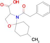 8-methyl-4-(2-phenylacetyl)-1-oxa-4-azaspiro[4.5]decane-3-carboxylic acid