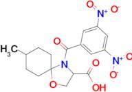 4-(3,5-dinitrobenzoyl)-8-methyl-1-oxa-4-azaspiro[4.5]decane-3-carboxylic acid