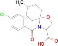 4-(4-chlorobenzoyl)-8-methyl-1-oxa-4-azaspiro[4.5]decane-3-carboxylic acid