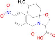 8-methyl-4-(4-nitrobenzoyl)-1-oxa-4-azaspiro[4.5]decane-3-carboxylic acid