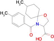 8-methyl-4-(4-methylbenzoyl)-1-oxa-4-azaspiro[4.5]decane-3-carboxylic acid