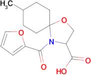 4-(furan-2-carbonyl)-8-methyl-1-oxa-4-azaspiro[4.5]decane-3-carboxylic acid