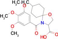 8-methyl-4-(3,4,5-trimethoxybenzoyl)-1-oxa-4-azaspiro[4.5]decane-3-carboxylic acid