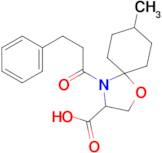 8-methyl-4-(3-phenylpropanoyl)-1-oxa-4-azaspiro[4.5]decane-3-carboxylic acid