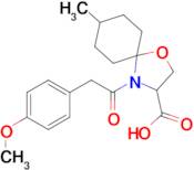 4-[2-(4-methoxyphenyl)acetyl]-8-methyl-1-oxa-4-azaspiro[4.5]decane-3-carboxylic acid