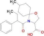 8-methyl-4-(2-phenylbutanoyl)-1-oxa-4-azaspiro[4.5]decane-3-carboxylic acid