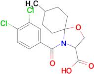 4-(3,4-dichlorobenzoyl)-8-methyl-1-oxa-4-azaspiro[4.5]decane-3-carboxylic acid