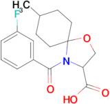 4-(3-fluorobenzoyl)-8-methyl-1-oxa-4-azaspiro[4.5]decane-3-carboxylic acid