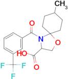 8-methyl-4-[3-(trifluoromethyl)benzoyl]-1-oxa-4-azaspiro[4.5]decane-3-carboxylic acid